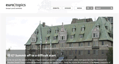Desktop Screenshot of eurotopics.net